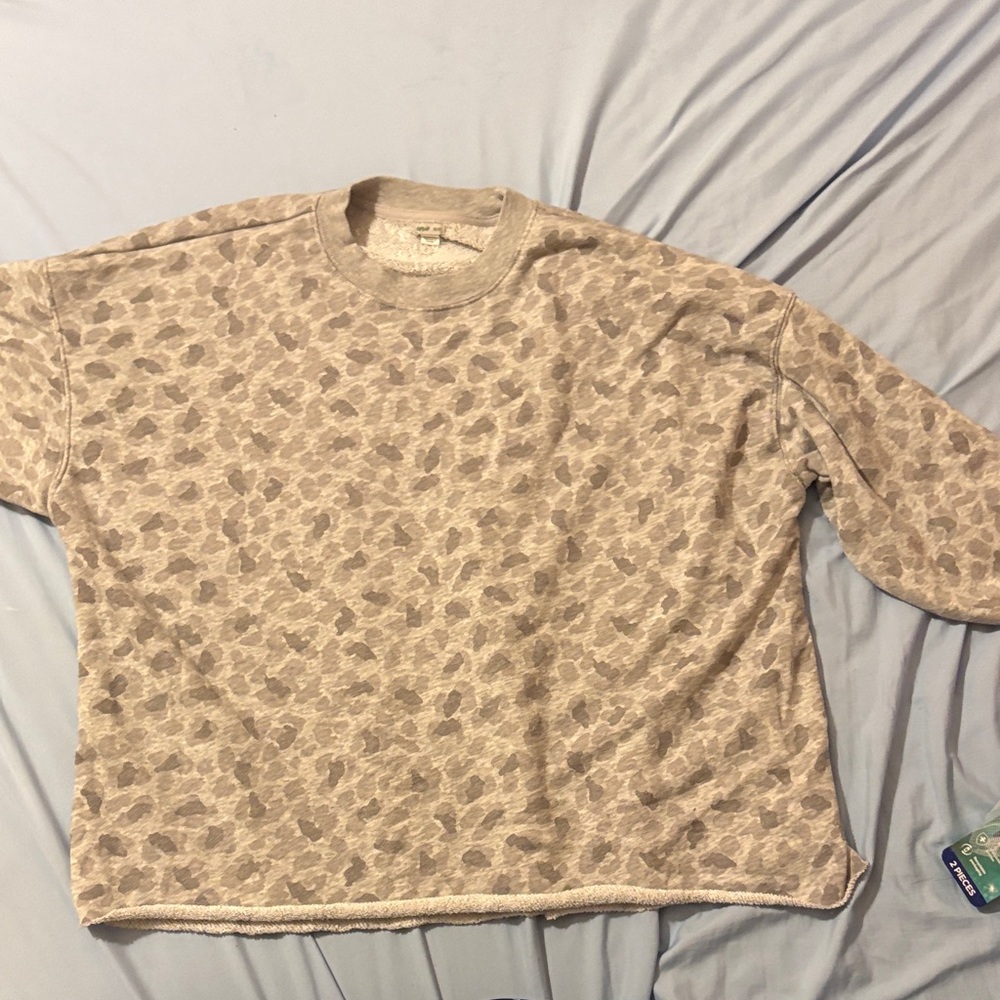 Aerie Light Gray Textured Sweater